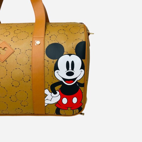 Disney Mickey Mouse Bioworld Duffel Bag - Travel Bag Carry on w/ Wheels NWT - Picture 3 of 13